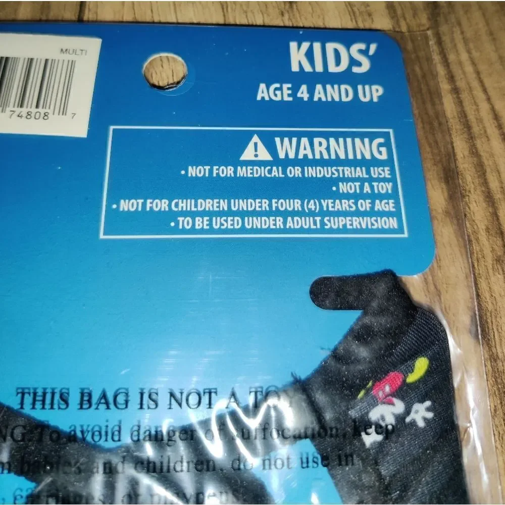 Disney Mickey Mouse Fabric Face Mask Set Of 2 Youth New In Packages Black & Blue